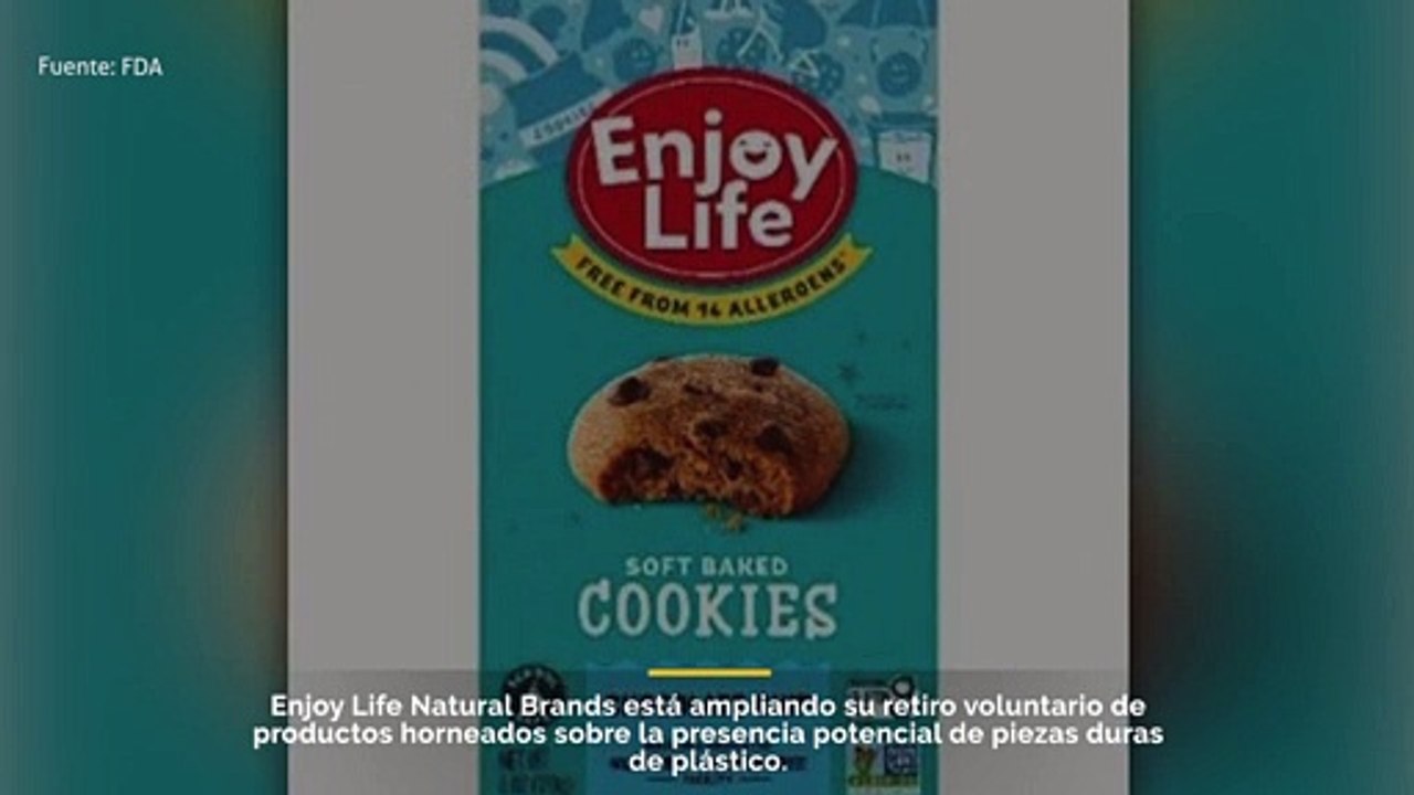 Enjoy Life Natural Brands está ampliando su retiro del mercado de productos horneados por la posible presencia de piezas de plástico