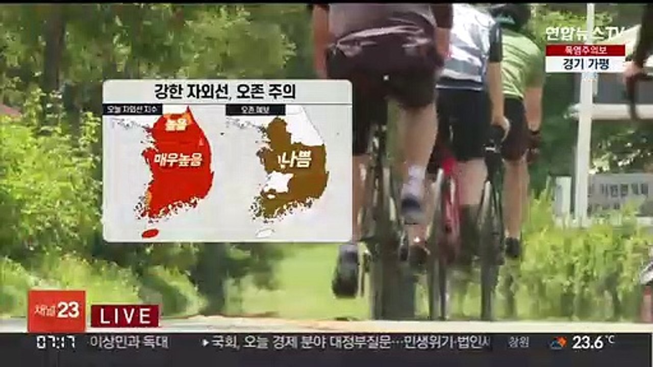 [날씨] 전국 대부분 폭염특보…무더위 속 내륙 소나기
