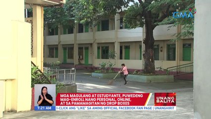 Mga magulang at estudyante, puwedeng mag-enroll nang personal, online at sa pamamagitan ng drop boxes | UB