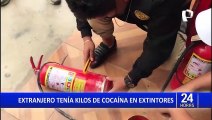 Tumbes: Capturan a extranjero que escondía cocaína en extintores