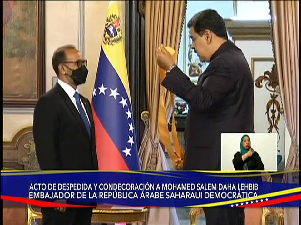 Pdte. Nicolás Maduro despide al Embajador de la República Árabe Saharaui Democrática
