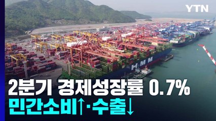 올해 2분기 경제성장률 0.7%...민간소비↑·수출↓ / YTN