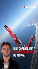 Paracaidistas realizan sensacional rutina de baile en el aire