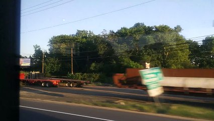 Flix bus to New York on US 46 in New Jersey