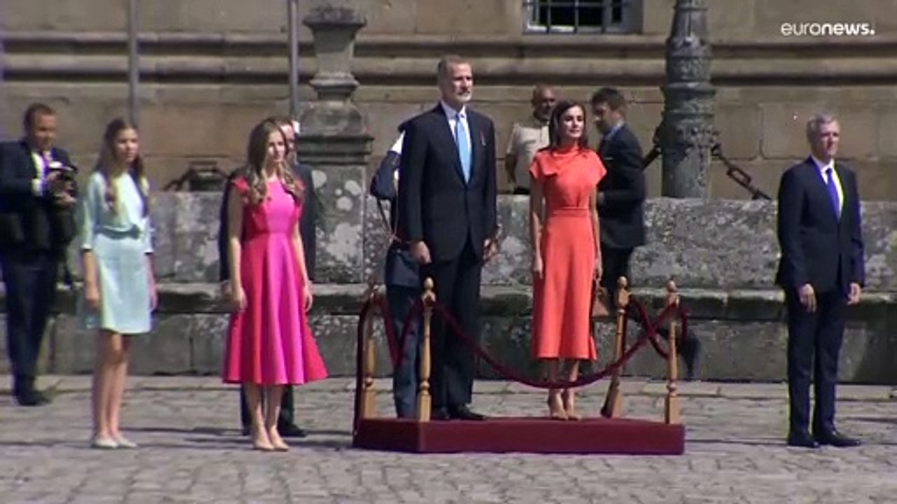 König Felipe erinnert in Pilgerstadt Santiago an Goethe - Blicke auf Leonor und Sofia gerichtet