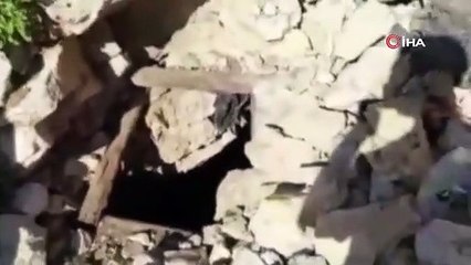 Erzincan'da teröristlerce kullanılan 4 katlı sığınak imha edildi