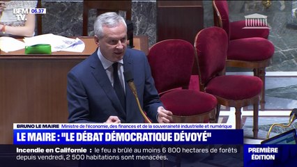 Bruno Le Maire dénonce "des débats interminables" à l'Assemblée sur l'examen du projet de loi de finances rectificative