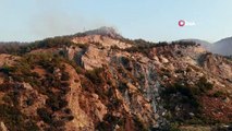  Aydın'daki orman yangını kısmen kontrol altına alındı, ekiplerin çalışması devam ediyor