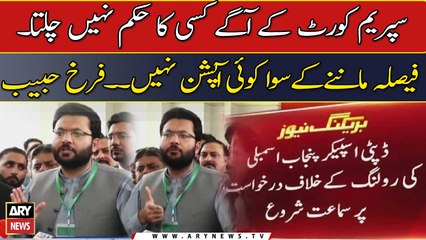 Supreme court kay agay kise ka Hokum nahi chalta: Farrukh Habib