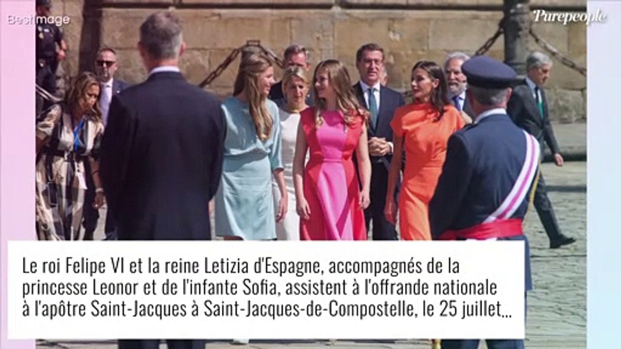 Leonor et Sofia d'Espagne : Look acidulé et pétillant, les sublimes princesses assurent devant leur mère Letizia