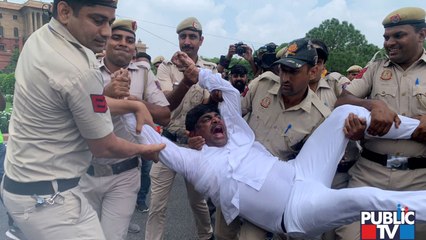 Delhi Police Detain Congress MP DK Suresh For Protesting Against ED | Public TV