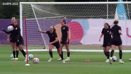 England train ahead of their Women's Euro 2022 semi-final versus Sweden