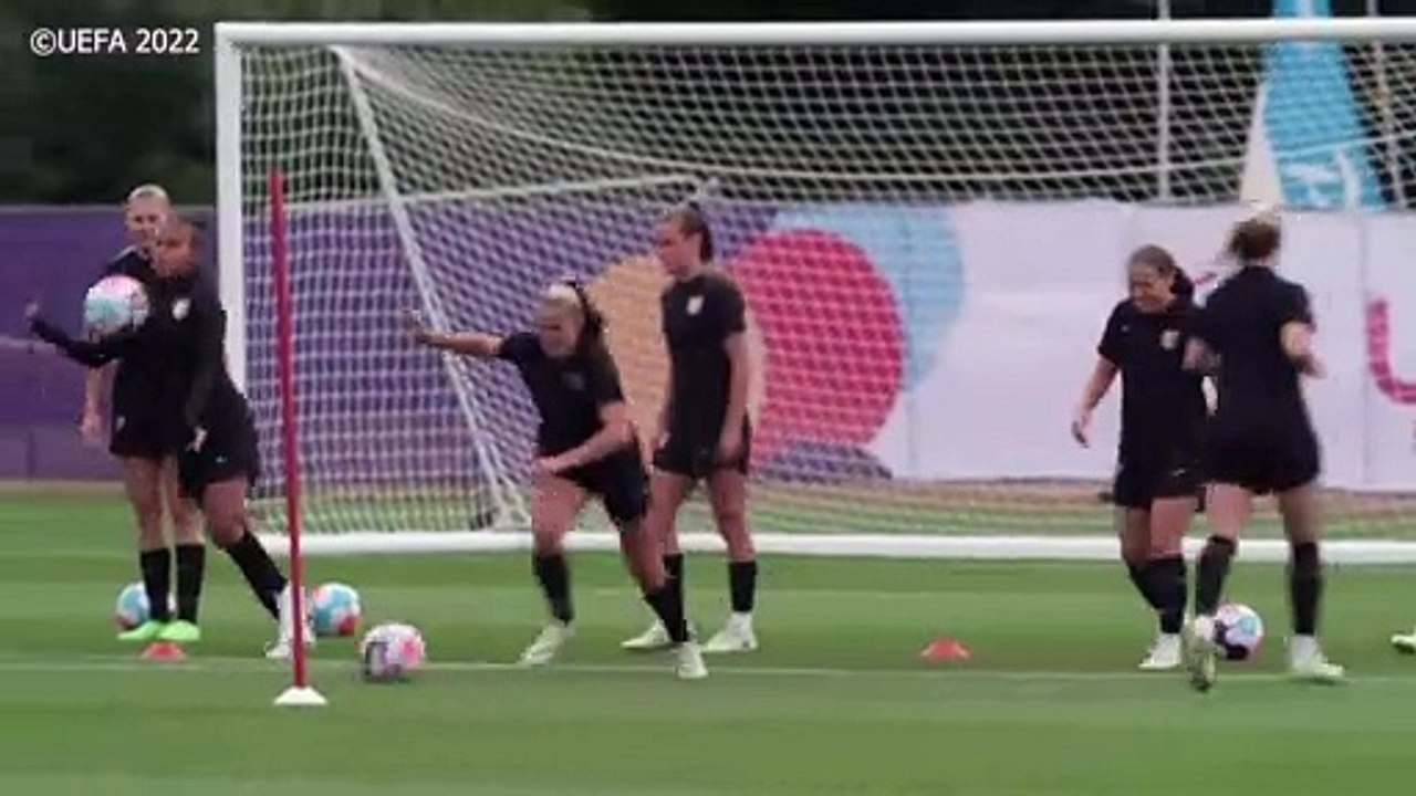 England train ahead of their Women's Euro 2022 semi-final versus Sweden