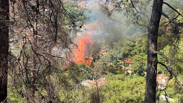 Marmaris’te yangın yıl dönümünde yine orman yangını