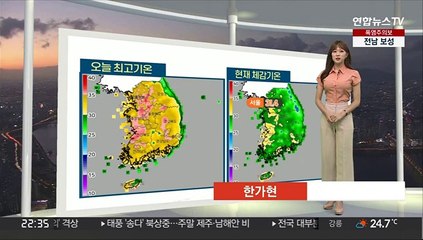 [생활날씨] 밤에도 열대야…주말 중부 폭염·남부 태풍 영향 비