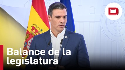 Sánchez hace balance de la legislatura y carga contra Botín, Galán y el PP