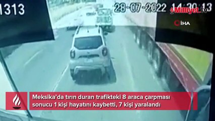 Meksika’da tır 8 araca çarptı: 1 ölü, 7 yaralı