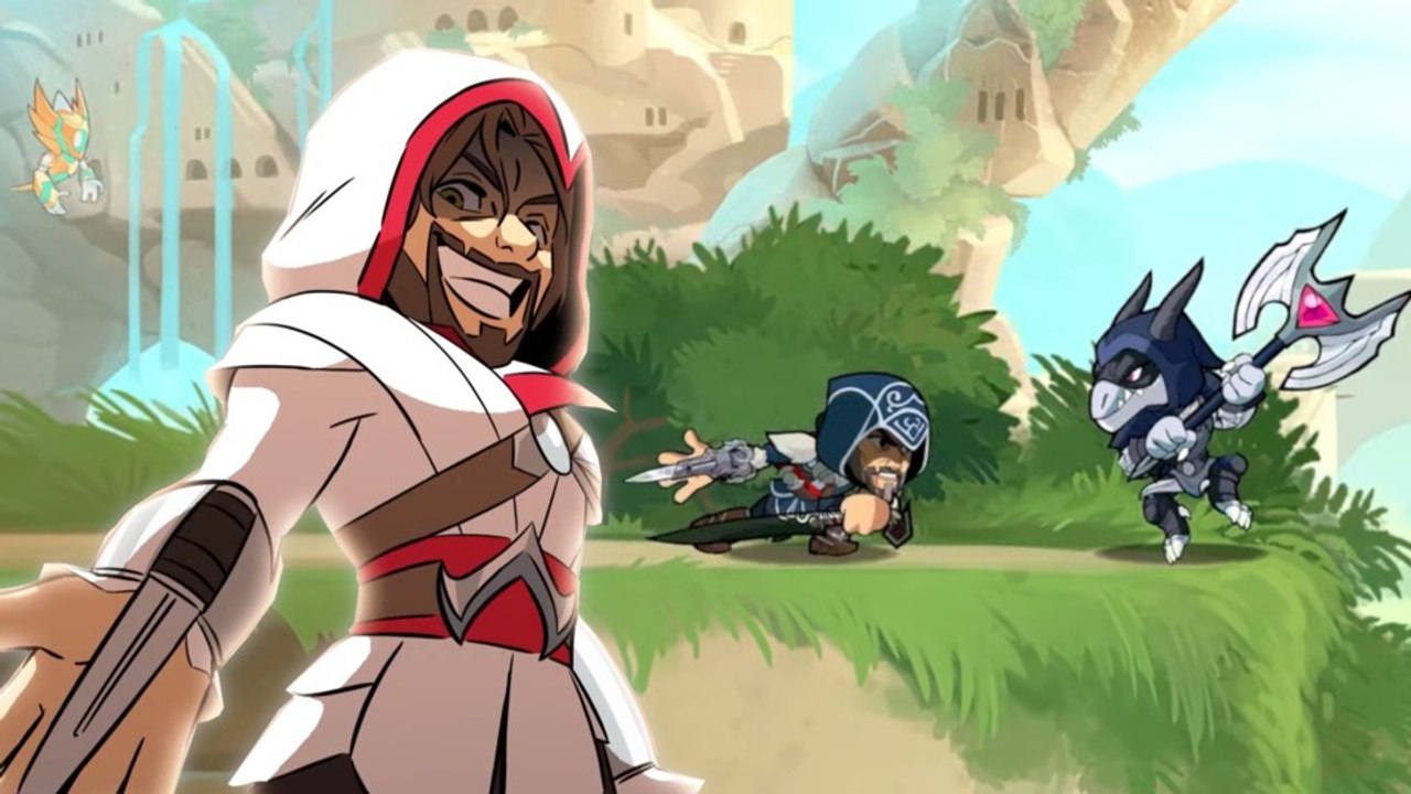 Ezio und Eivor als Cartoon-Kämpfer: Trailer zum Crossover Assassin's Creed und Brawlhalla