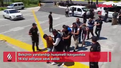Husumetli iki ailenin çatışmasında bekçi yaralanmıştı! 14 kişi adliyede