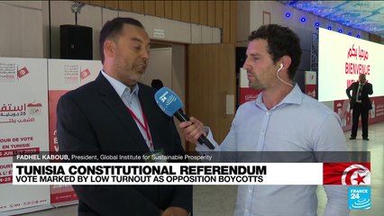 Saied supporters welcome vote on Tunisia constitution despite low turnout