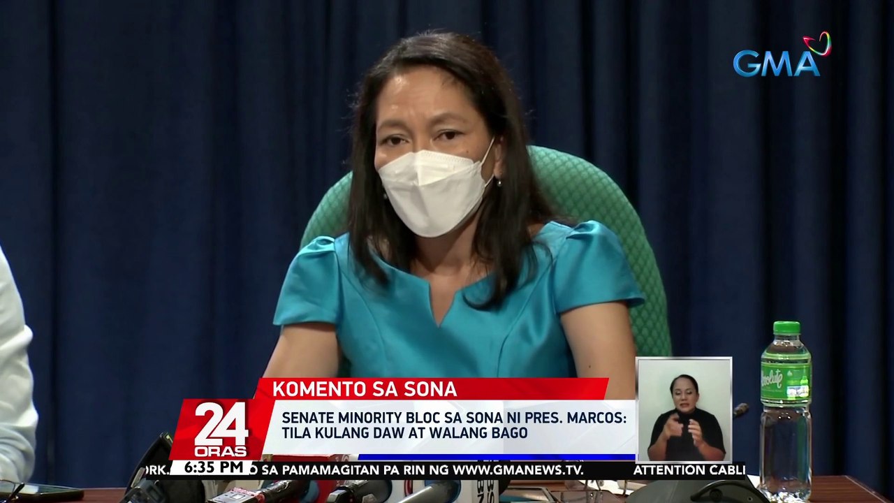 Senate Minority Bloc sa SONA ni Pres. Marcos: tila kulang daw at walang bago | 24 Oras