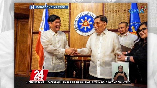 Dating Senate Pres. Juan Ponce Enrile, nanumpa na bilang bagong Chief Presidential Legal Counsel | 24 Oras