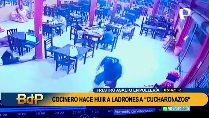 Pucallpa: trabajador de pollería se enfrenta a delincuentes con un cucharón para evitar un robo