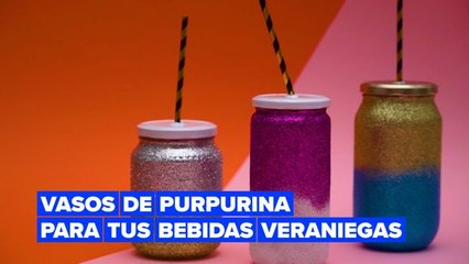Disfruta de tus bebidas con el glamur de la purpurina en estas vacaciones