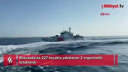 Bozcaada'da 227 kaçakla yakalanan 2 organizatör tutuklandı