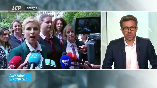 Regardez les députées femmes de la NUPES qui arrivent à l'Assemblée Nationale avec des cravates pour ironiser sur la proposition d'Eric Ciotti...