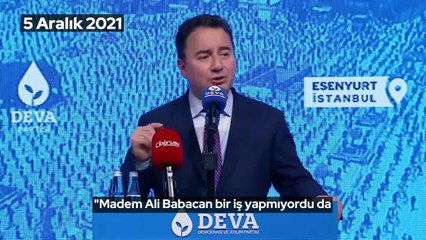 Babacan'dan, Erdoğan'a Tepki: "Milletin İradesi ve Partinin Ortak Aklı Bizi Göreve Getirdi.