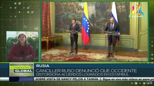 Canciller ruso afirma que Occidente distorsiona acuerdos sobre exportación de granos