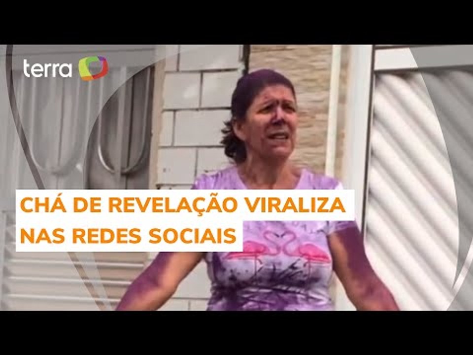 Chá de revelação dá errado, mulher fica coberta de pó e cena viraliza nas redes sociais