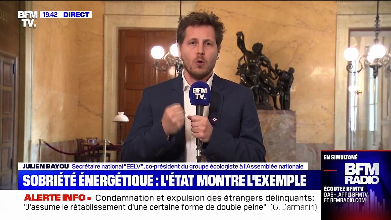 Sobriété énergétique: "Le gouvernement refuse d'agir et culpabilise les Français et les Françaises", juge Julien Bayou (EELV)
