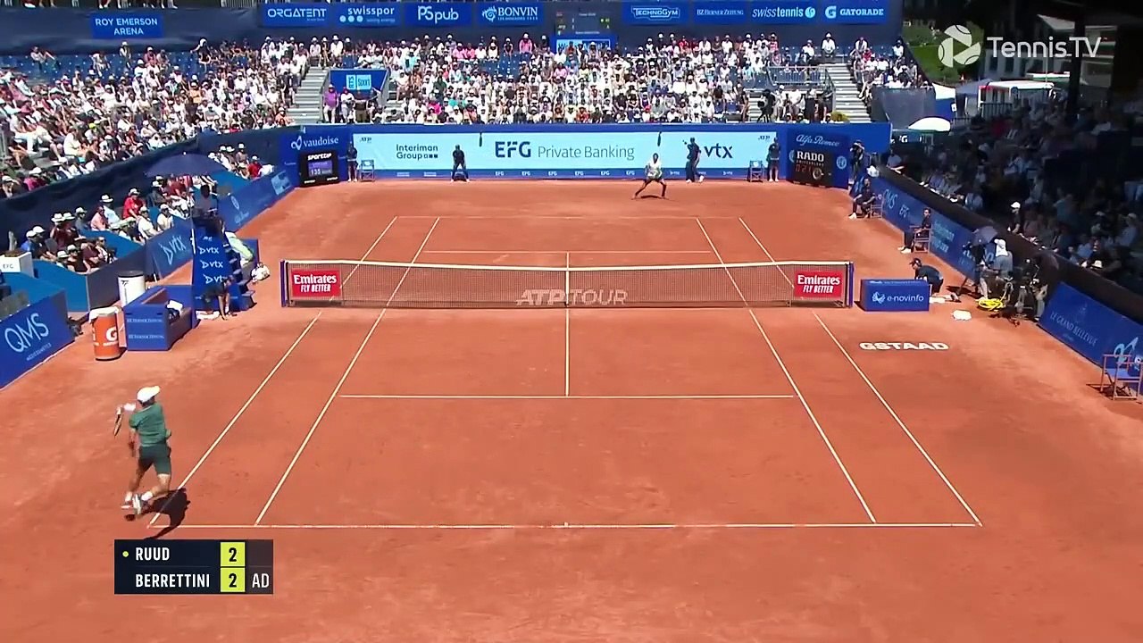 Casper Ruud vs Matteo Berrettini For The Title  - Gstaad 2022 Final Highlights