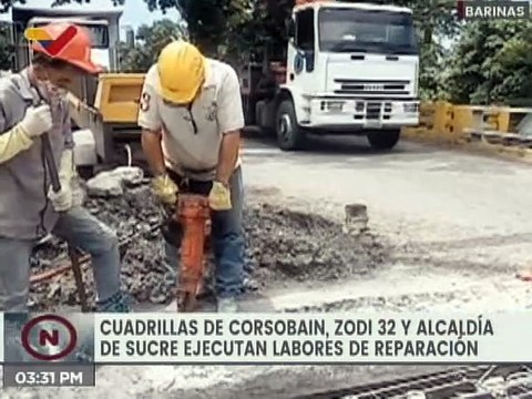 Avanzan los trabajos de recuperación del puente en la Troncal 05 de Barinas