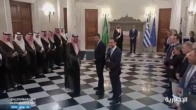 فيديو مذكرة تفاهم في مجال إنشاء الكابل البحري بين المملكة واليونان - - الإخبارية - ولي_العهد_في_اليونان