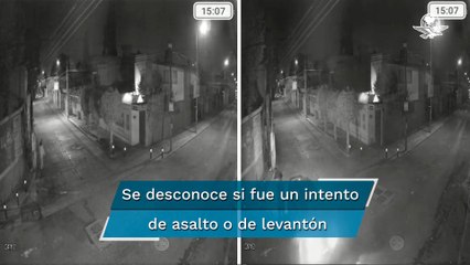 Hombre persigue a mujer por varias calles en Hueyotlipan, Puebla