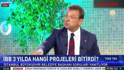 İBB Başkanı İmamoğlu'ndan canlı yayında cambazlık