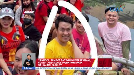 2 bangka, tumaob sa Taguig River Festival; Search and rescue operations para sa 1 lalaki, patuloy | UB