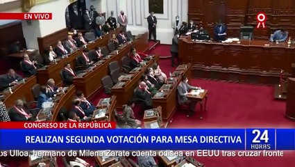 Congresistas votan en segunda vuelta para elegir a la nueva Mesa Directiva