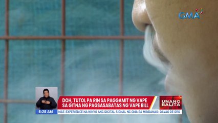 DOH, tutol pa rin sa paggamit ng vape sa gitna ng pagsasabatas ng Vape Bill | UB