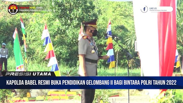 Kapolda Babel Resmi Buka Pendidikan Gelombang II Bagi Bintara Polri Tahun 2022