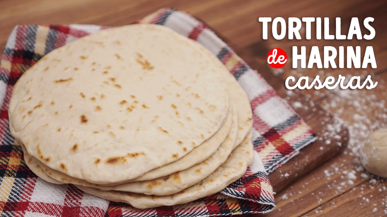 Cómo hacer suavecitas tortillas de harina caseras ¡Con 4 ingredientes!