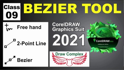 Bezier Tool in Coreldraw 2021 | Freehand Tool & 2point line | Class-9 | Al Rafay Computers