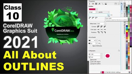 All About Outline in Coreldraw 2021 | How To Creat Outline | Class-10 | Al Rafay Computers