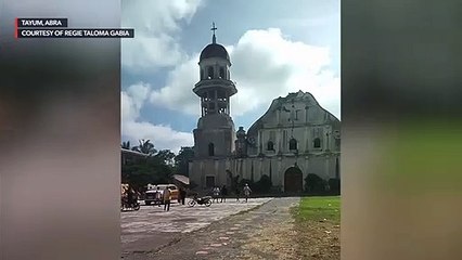 Download Video: Saint Catherine of Alexandria Church in Tayum, Abra after magnitude 7 earthquake