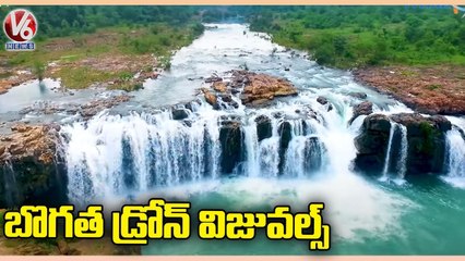 Beauty of Bogatha Waterfalls _ Drone Visuals _ V6 News