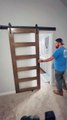 Guy Shows DIY Full Barn Door Installation