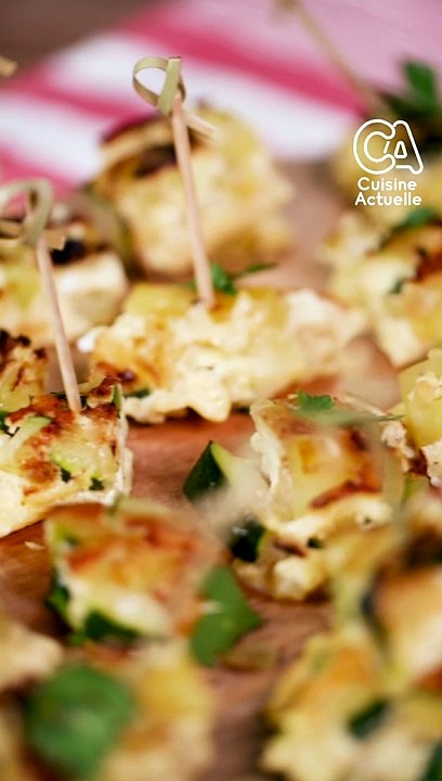 CUISINE ACTUELLE - Bouchées d'omelette aux courgettes, pommes de terre et piment d'Espelette